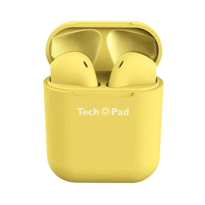 Audifonos Inalámbricos Tech Pad Tws Buds Yellow Interfaz Touch Estuche Cargador Bt 5.0 Amarillo