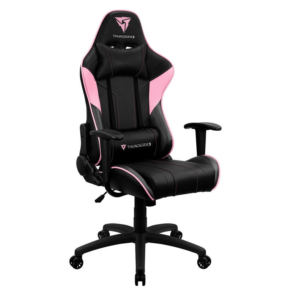 Silla Gamer Thunderx3 Ec3 Con Base De Metal Soporta Hasta 120Kg Rosa - Negro 4711099473069