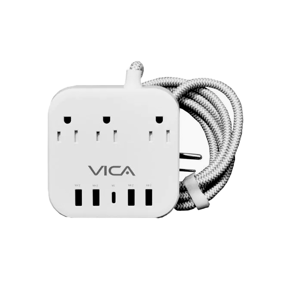 Multicontacto 7P Vica 3 Tomas Ac 4X Usb-A 1X Usb-C