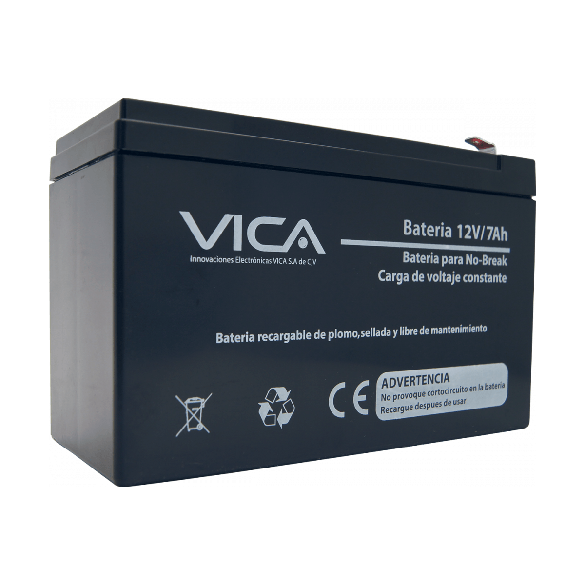 Batería De Reemplazo Vica Para No Break 12V 7Ah Gris Vica 12V-7Ah