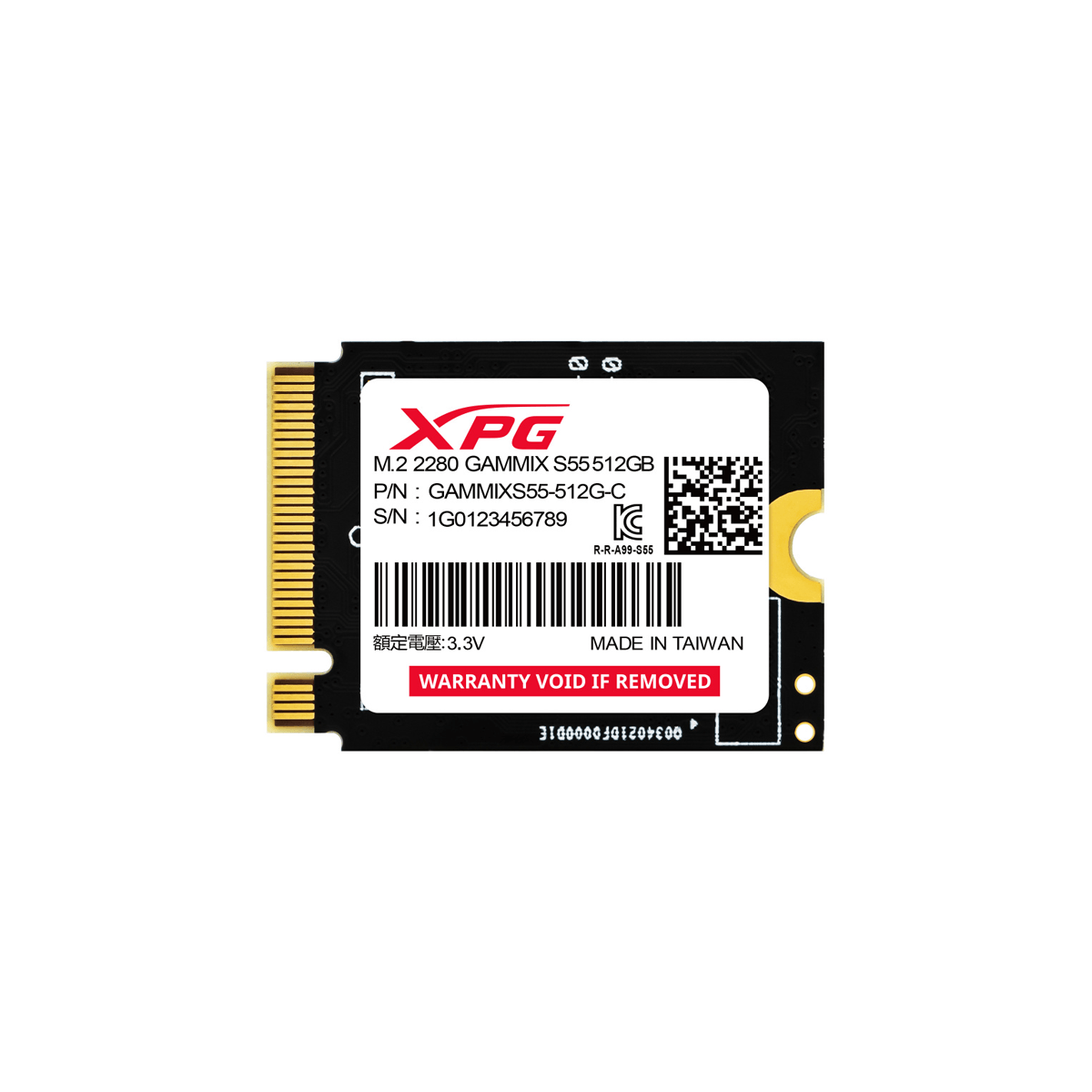 Ssd Xpg Gammix S55 512Gb M.2 2230 (22 X 30 Mm) Nvme Pcie 4.0 Lectura 5000Mb/S Sgammixs55-512G-C