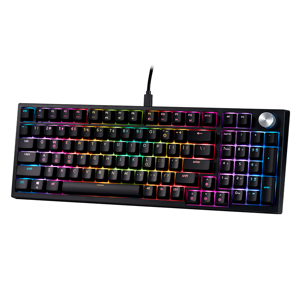 Teclado Mecánico Gamer Xpg Sorcerer Rgb Switch Xpg Red Usb-C Negro Sorcererrd-Bkces