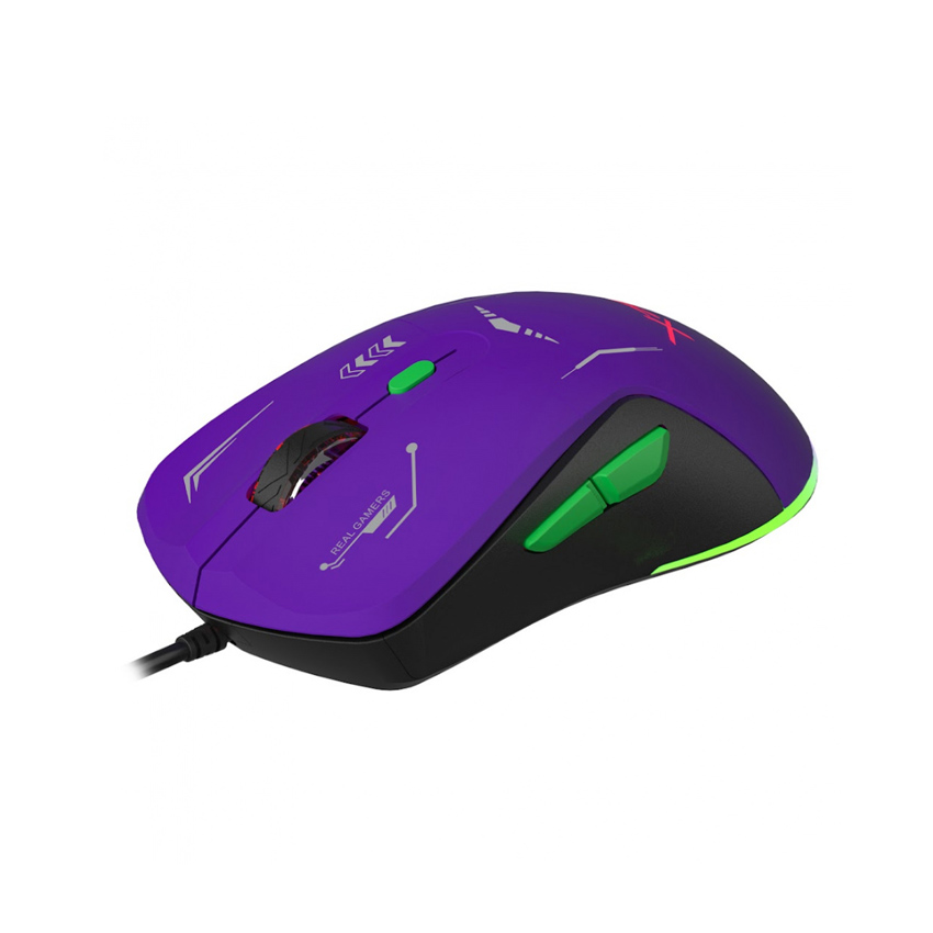 Mouse Gamer Xzeal Xzpm1Mv Óptico 7200Dpi 6 Botones Alámbrico Usb-A Púrpura