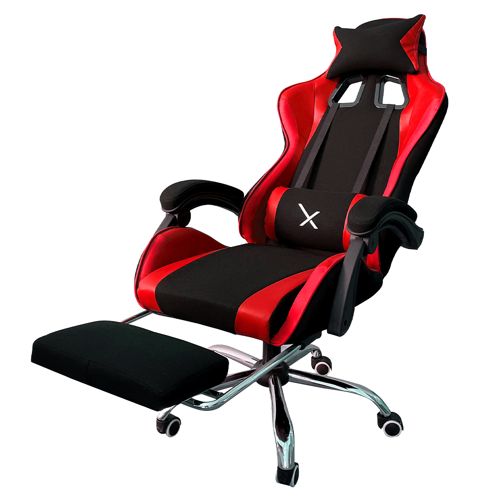 Silla Gamer Xzeal Xz205-1 Negro/Rojo Con Reposa Pies Xzsxz52R
