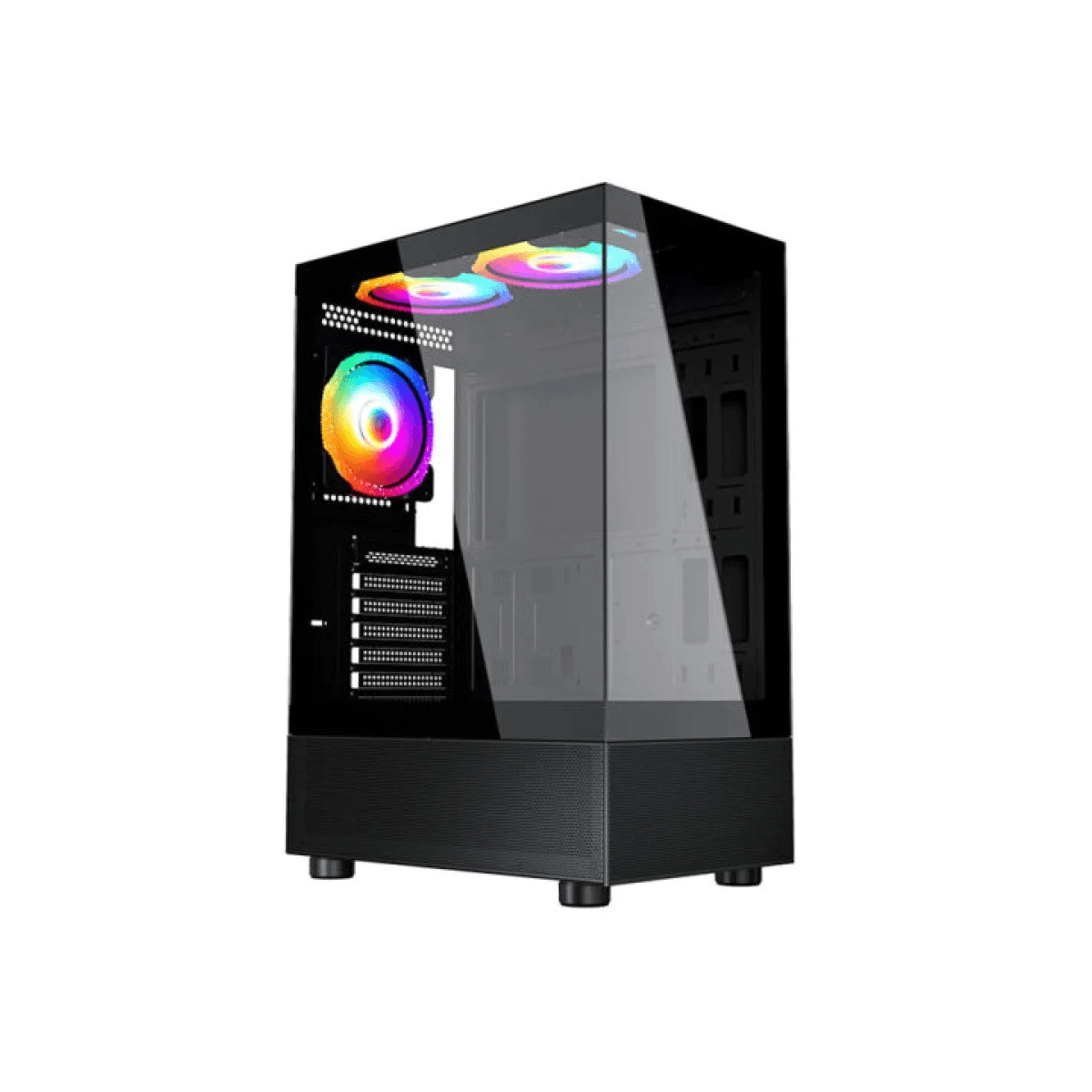 Gabinete Yaguaret 360 Panel Cristal Templado Atx/Microatx/Mini Itx 3X Ventiladores Negro Cg360Gbygt