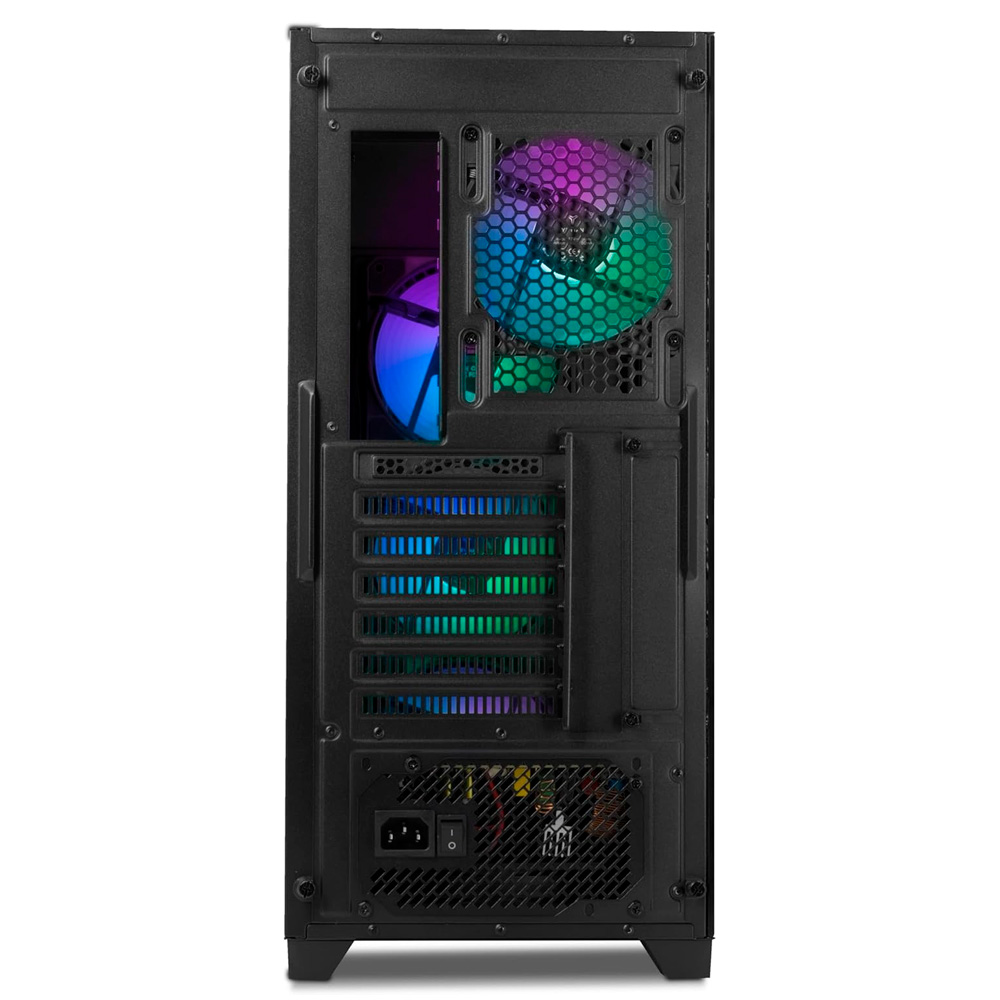 Gabinete Yeyian Phoenix Midi-Tower Atx Panel De Malla 4X 120Mm Argb Instalados Negro Ycm-Appho-02