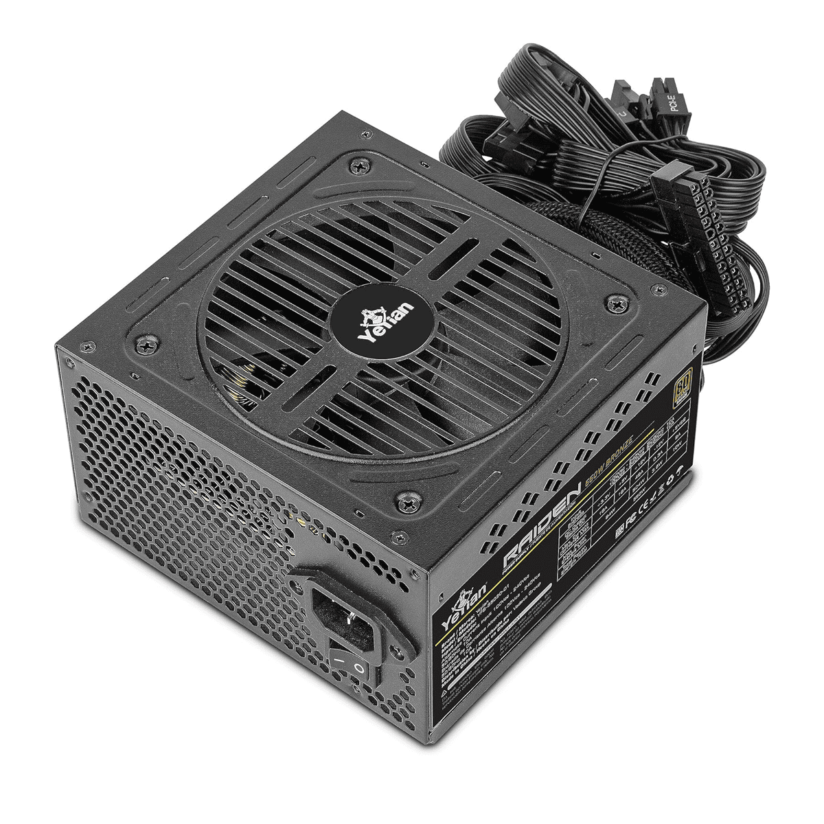 Fuente De Poder Yeyian Raiden 550W 80 Plus Bronze Atx 2.0 Yfb-55020-01