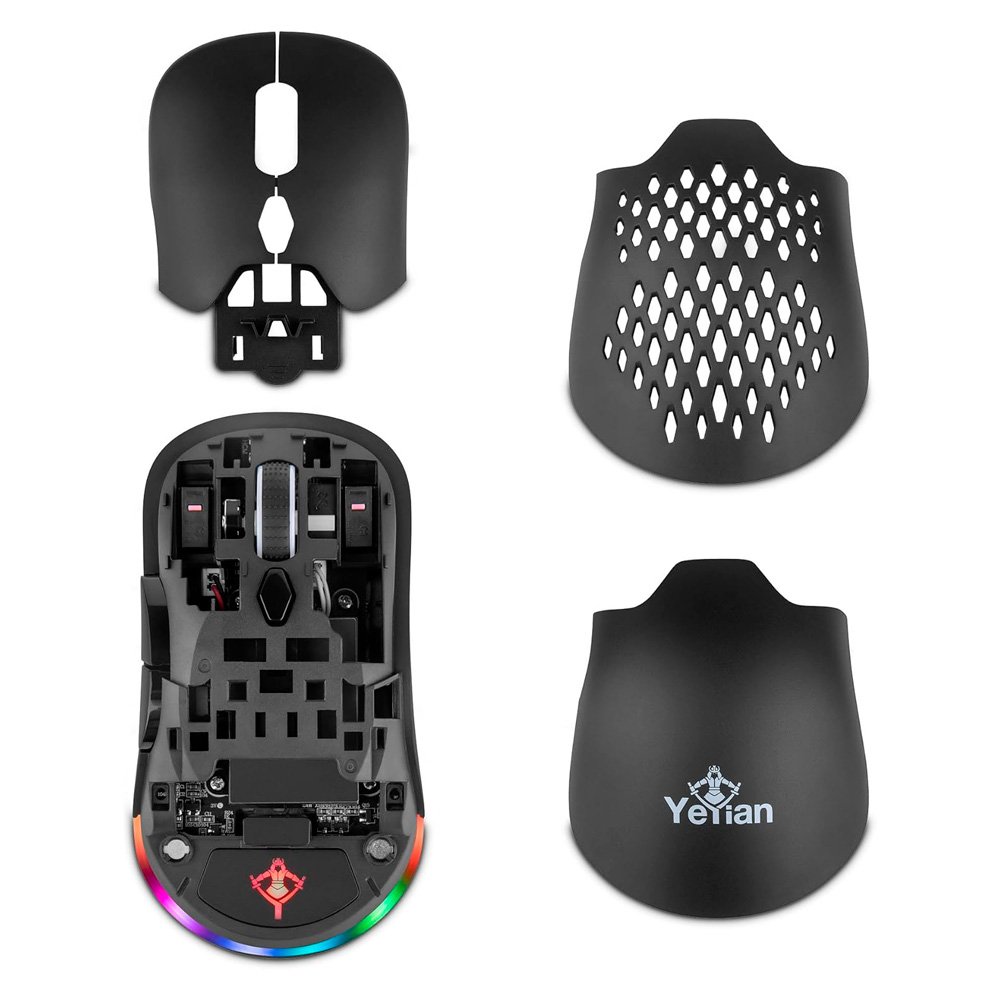 Mouse Gamer Yeyian Shift 3 En 1 Rgb 26.000Dpi 1000Hz 3 Botones Switches Kailh Gm8.0 Bt Ygm-Wwrb-01