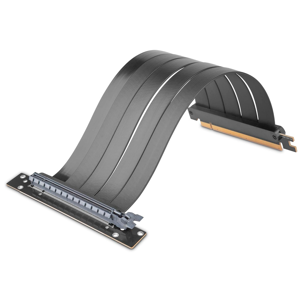 Cable De Extensión Pci-E 4.0 Yeyian Riser Mirage 420Mm Para Gpu En Vertical Negro Yyg-Gchvt-P1