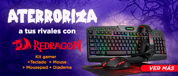 Kit Gamer Redragon Teclado Harpe + Mouse Centrophorus + Mousepad Archelon + Diadema Ares