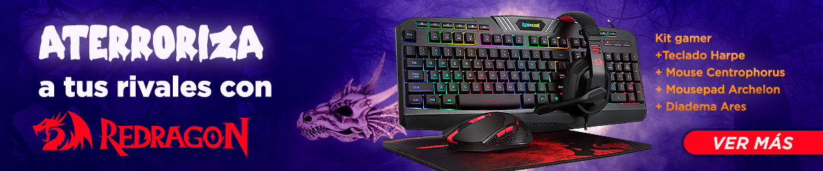 Kit Gamer Redragon Teclado Harpe + Mouse Centrophorus + Mousepad Archelon + Diadema Ares