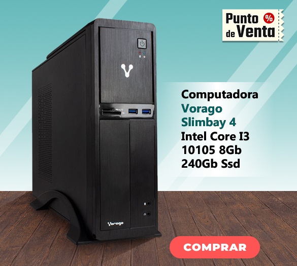 Computadora Vorago Slimbay 4 Intel Core I3 10105 8Gb 240Gb Ssd